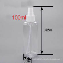 100ml Rectangle Cosmetic Packaging Perfume Bottle, Pet Fine Mist Sprayer Bottle